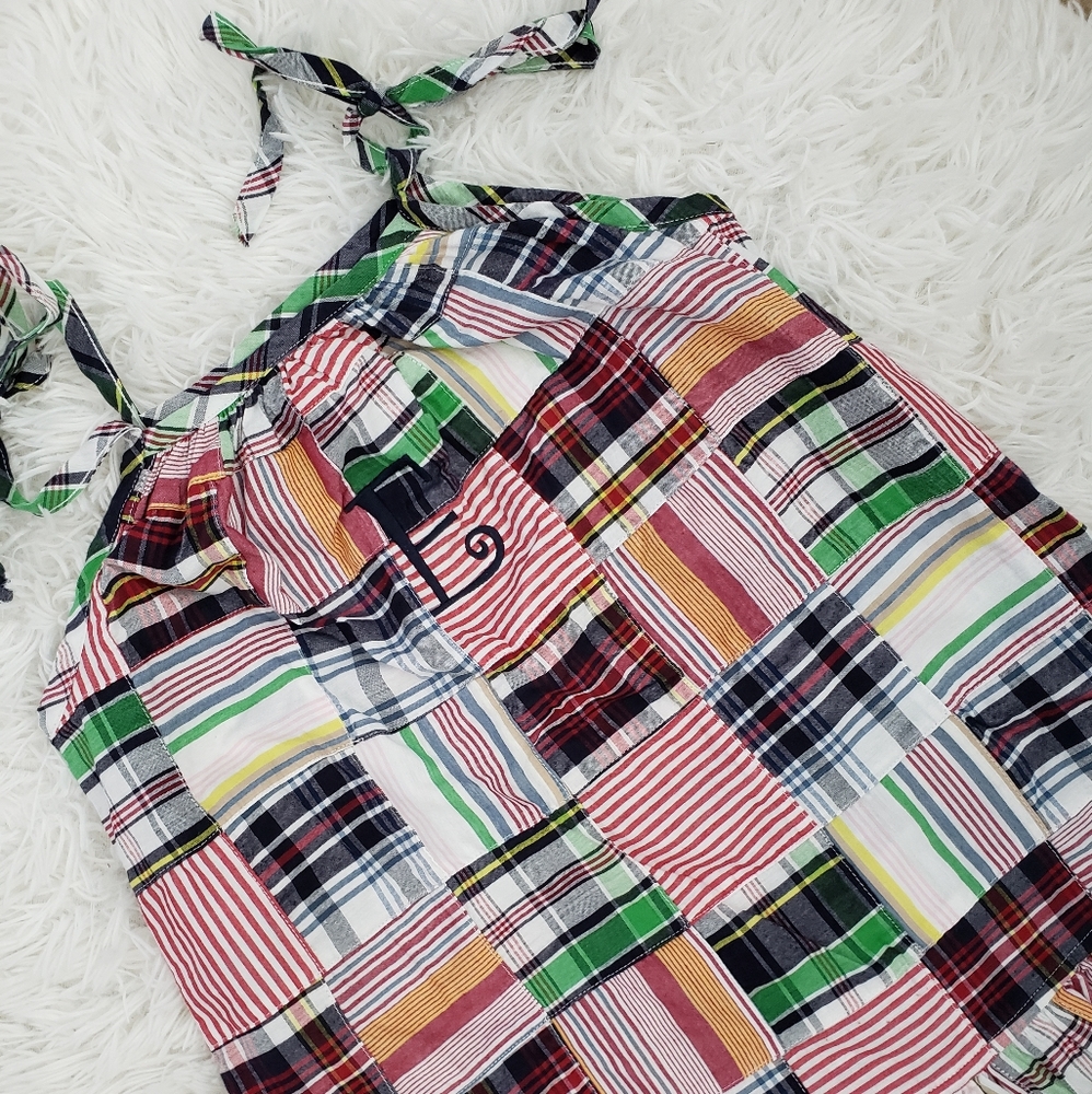 Girl's "E" Monogrammed Patchwork Sundress sz 6/7
